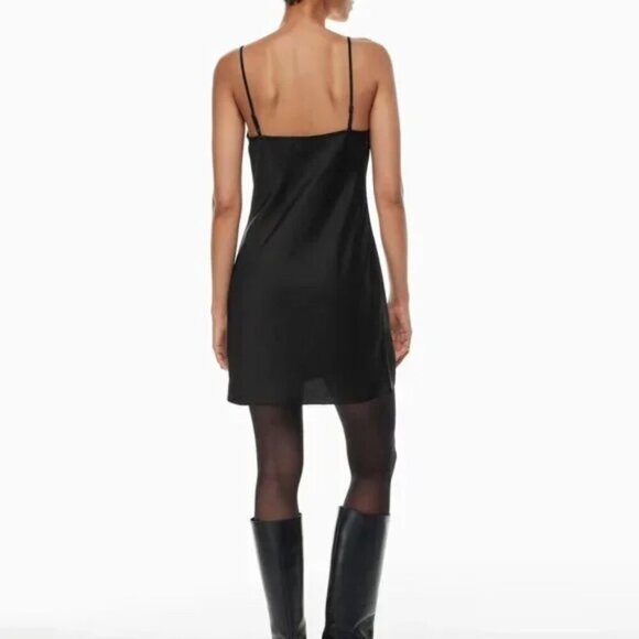 Aritzia Wilfred Mini Only Slip Dress Black Size Small - Picture 3 of 11